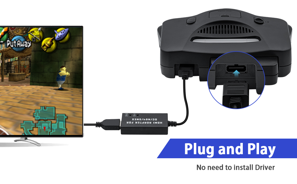 N64 To HDMI Converter,Mcbazel HDMI Cable for N64/SNES Console to HDTV
