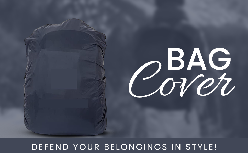 Bag Cover Waterproof 40L to 50L PU Coated Rain Cover for Backpack Bags, Suitable Bags for Laptop, School, Tail, Trekking, Travel Bag with Adjustable Buckle and Storage Pouch (Navy Blue) 119 SPN-FOR1