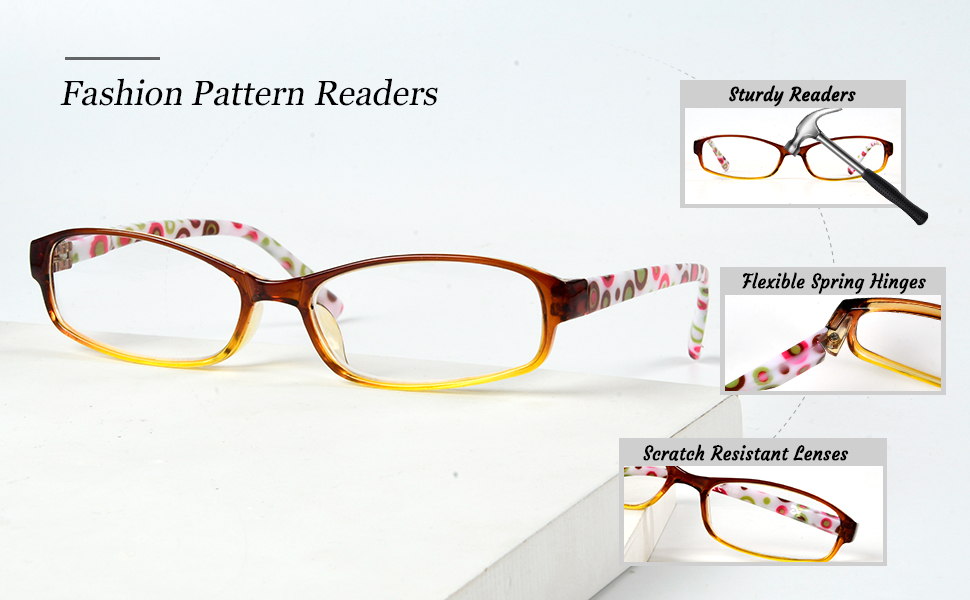 Polka dots reading glasses for women