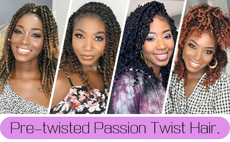 crochet hair for black women Pretwisted passion twist hair croceht passion twist crochet hair 12inch