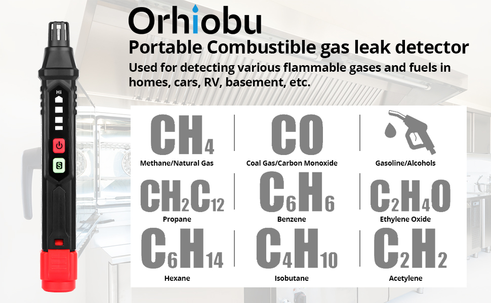 Gas Leak Detector, Natural Gas Detector with Audible & Visual Alarm