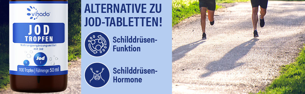 jod tabletten jod tropfen jod flüssig schilddrüsenunterfunktion schilddrüse