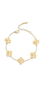 gold clover bracelet