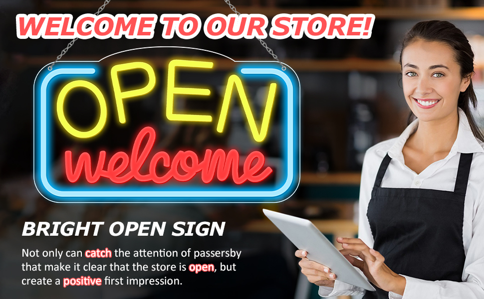 open welcome sign