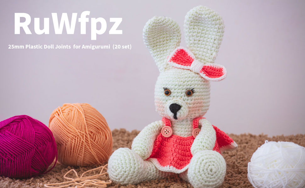 Doll Joints for Amigurumi Crochet 25mm 20 Set RuWfpz