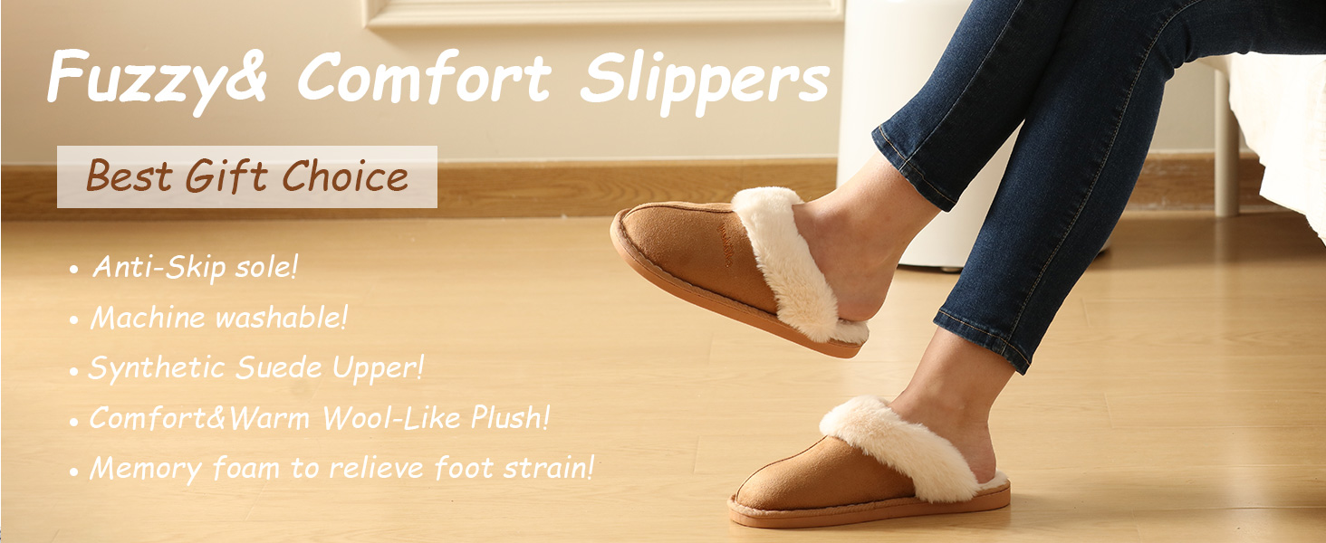Hausschuhe Damen Herren Winter Warm Faux Pelz Slipper Weiche Flache Plüsch