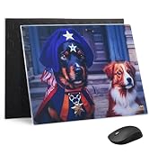 LANGBOHOS Glass Mouse Pad Micro Etched Surface and Whole Silicone Base,Improved Precision and Spe...