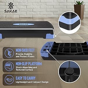 Adjustable Height Aerobic Stepper