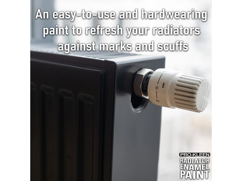 ProKleen Radiator Enamel Spray Paint Black Matt 400ml Heat Resistant up to 100ºC For