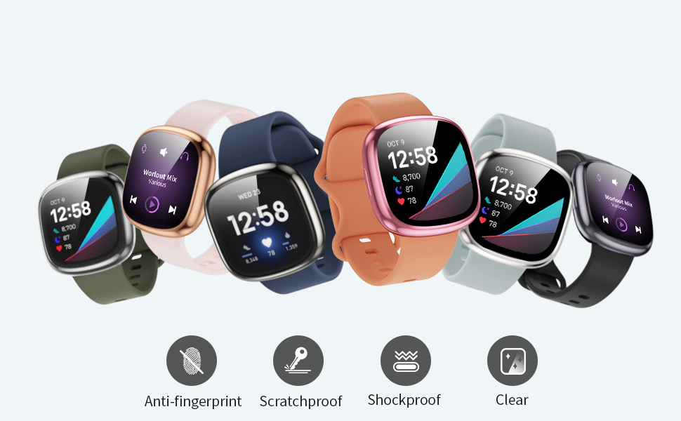 DULIPING 2Pack Screen Protector Compatible with Fitbit Sense/Fitbit