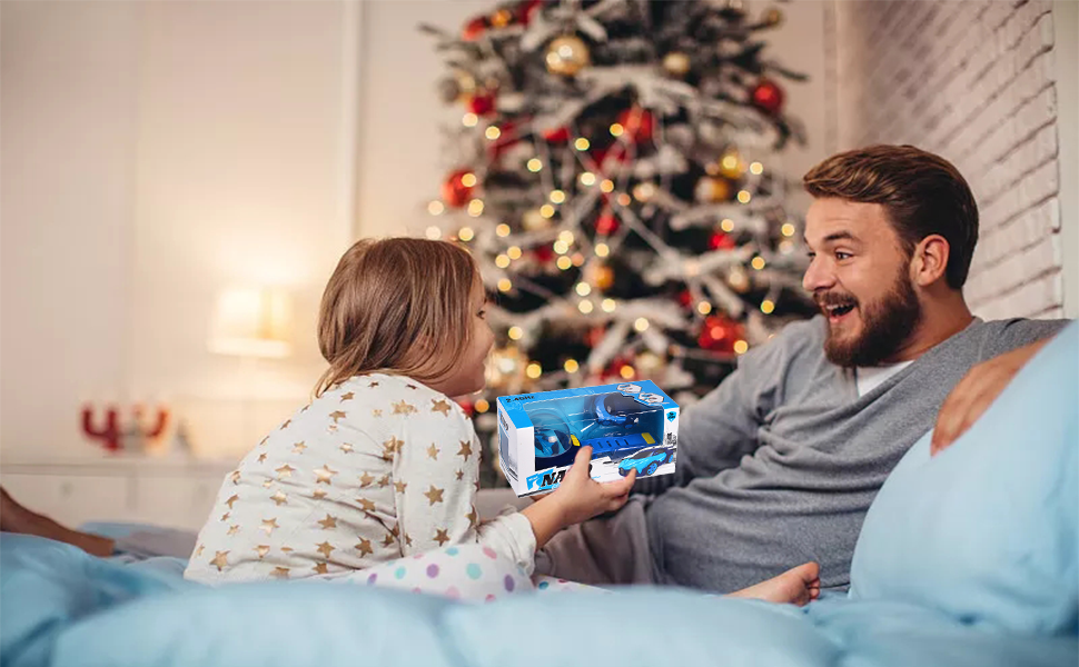 2.4G Mini Clever Distant Management Deformation Automobile Alloy Watch, Cartoon Distant Management Automobile Interactive Recreation Toys, Waterway Amphibious Racing Distant Management Battle Toys (Sky Blue) 25 watch remote control car watch cars toy