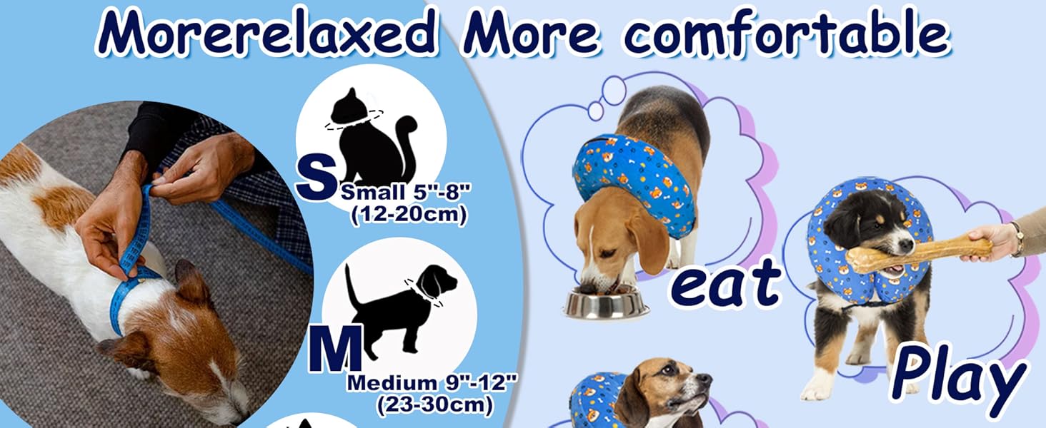 Brinuyre Inflatable Dog Cone Inflatable Dog Collars for After Surgery, Dog Cone
