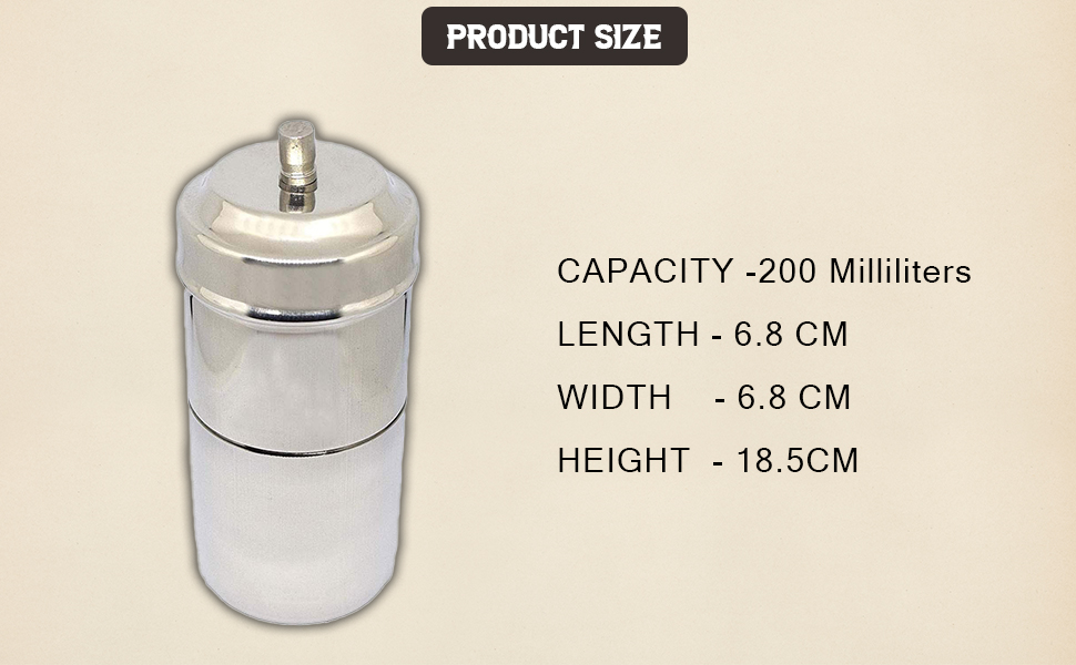 BLUETAIL Stainless Steel South Indian Filter Coffee Maker, 4-6 Cups (200 ML) SPN-MX9E8