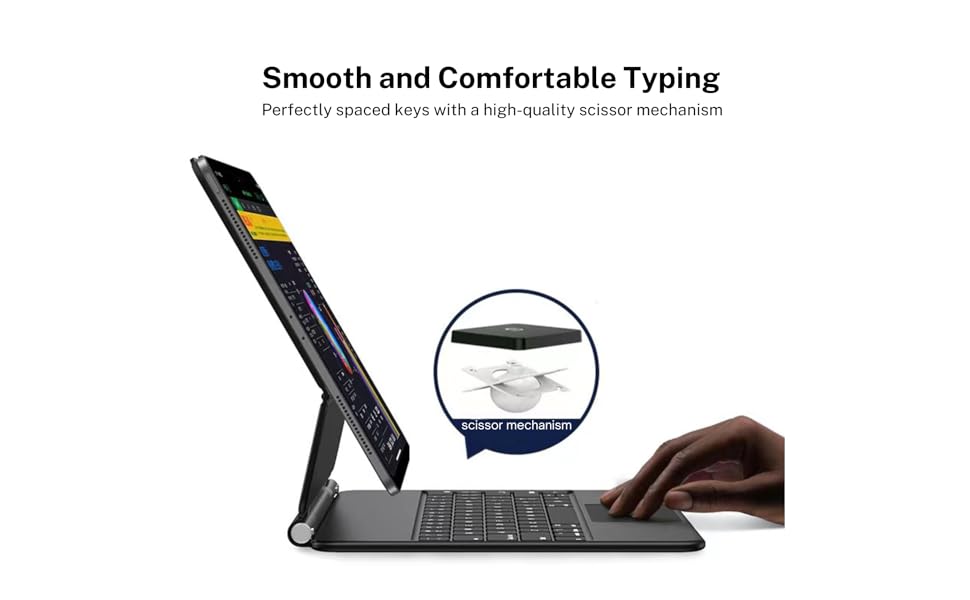 Empty room IPad Keyboard Case Pro with Touch Pad, for iPad Pro 11 inch