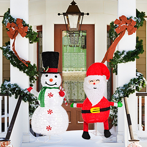 Light Up Collapsible Christmas Snowman