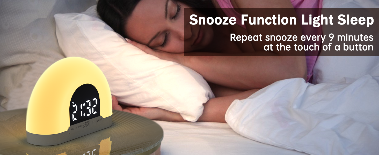 Hiyorsoa Wake Up Light Sunrise Alarm Clock for Heavy Sleepers, Sunrise