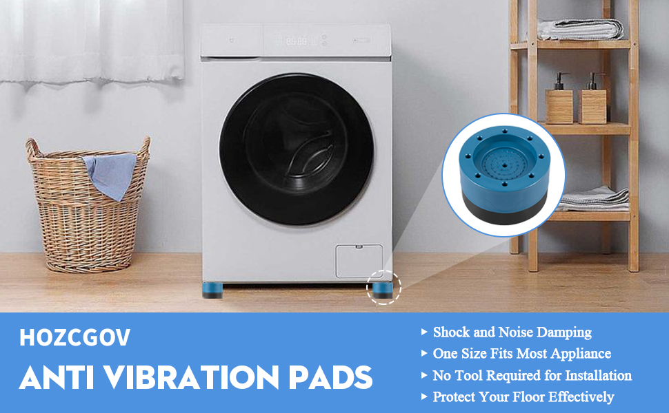 Anti Vibration Pads, washing machine support foot pads, Washer and Dryer Pedestals Fit All