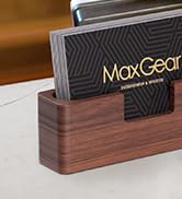 Amazon.com : MaxGear Walnut Wood Business Card Holder for