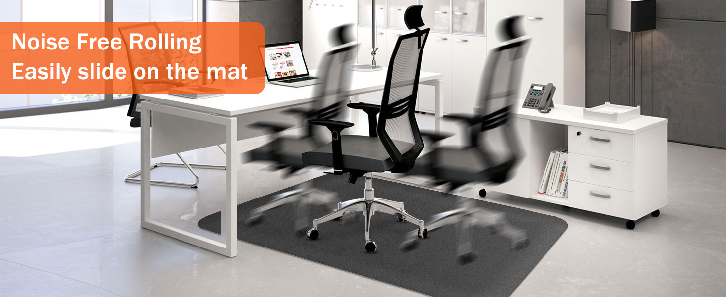 Office Chair Mat for Hard Floors, Slip Resistant Heavy
