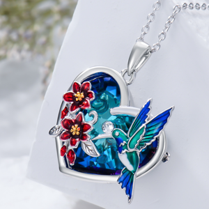 hummingbird heart necklace