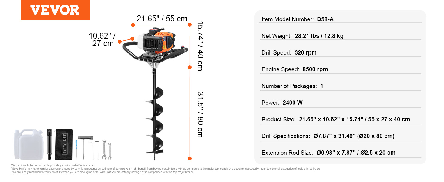 earth auger post hole digger