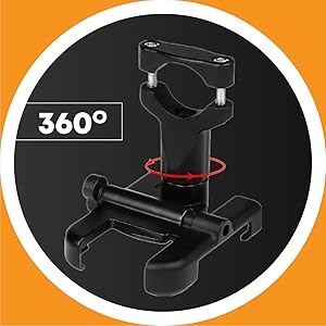 Bike Handle Mount Holder | Mobile Phone Holder Navigation 360 Degree Rotation Handlebar Cradle