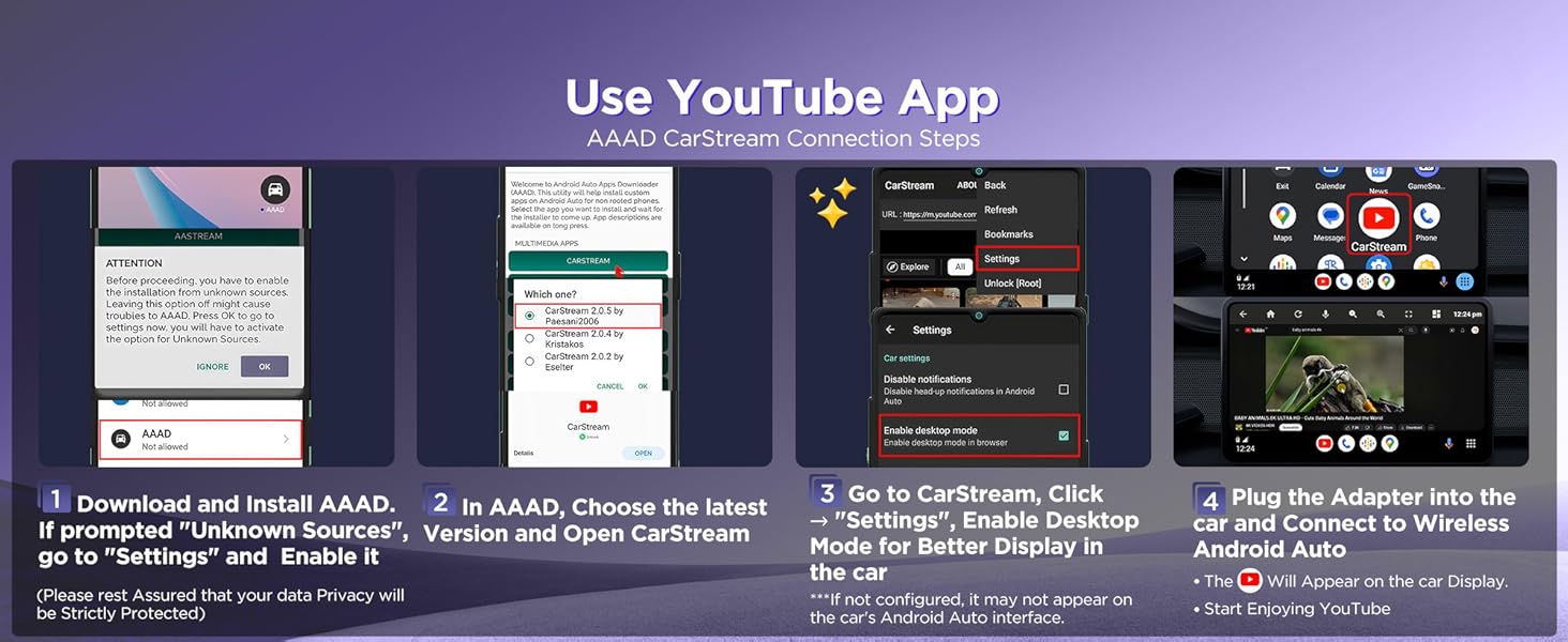 wireless Android auto adapter