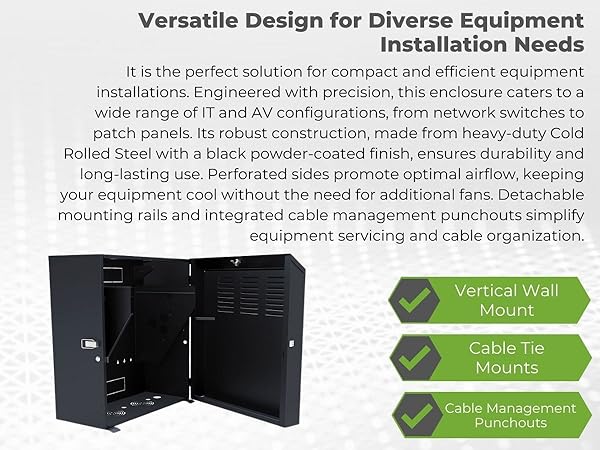 Amazon.com: NavePoint 8U Vertical Server Rack Enclosure, Low