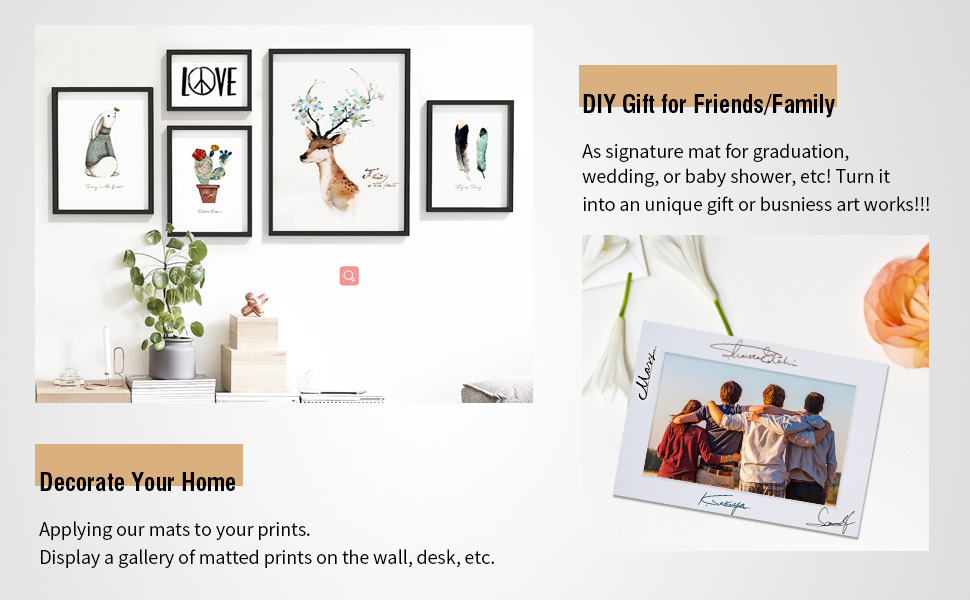 Falling in Art 50 Pack AcidFree Mat Boards 8x10 Uncut White Backing Boards, 4