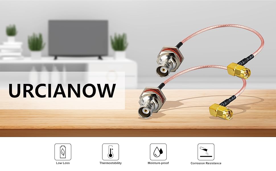 Amazon.com: urcianow 2Pcs BNC Female Bulkhead to SMA Male 90