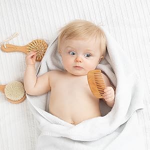 baby hair brush and comb set toddler infant hairbrush newborn grooming cradle cap soft bristle
