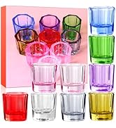 9 colors Dappen Dish Cups for Nail Art Acrylic Liquid - Clear Glass Nail Monomer Liquid Bowl Damp...