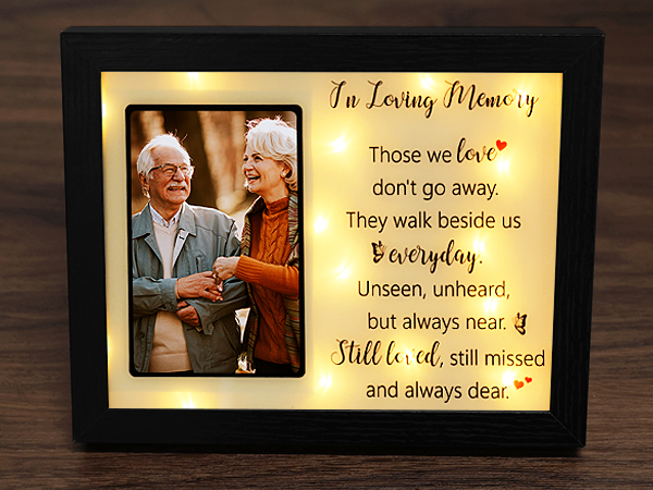 邦楽 Dear Loving Memorial box Amazon.com - LED Shadow Box 4x6 - Memorial Picture Frame for