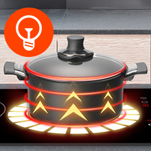 Gasland Chef IH603BF 60cm Built-in Induction Hob, 3 Zones Electric Cooktop 5800W, With Slider Touch Control, Boost Function 21 Induction Cooktop
