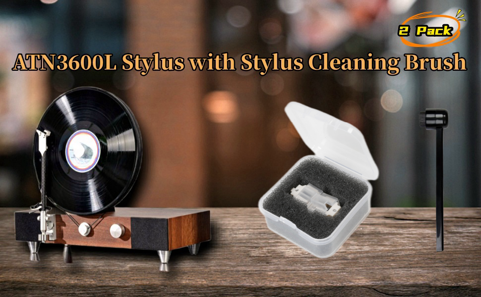 ATN3600L Stylus 2 Pack, Diamond Record Player Needles with