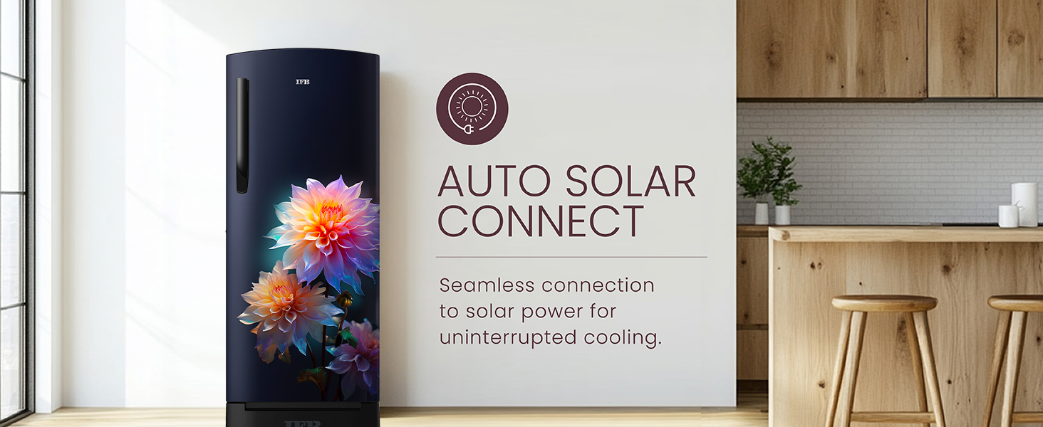 ifb, refrigerator, auto solar connect, auto inveter connect, 4 star, energy saving