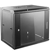 PrimeCables 6U Server Rack, Wall Mount Network Server Cabinet Rack, Glass Door, 2 AC Powered Vent...
