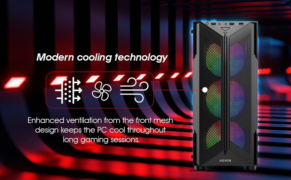 AQVIN Gaming Tower Desktop PC GeForce GTX 1650 4GB GDDR5