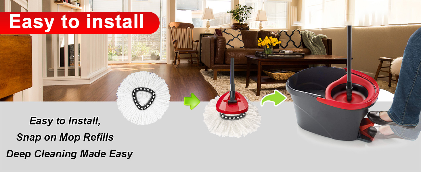 spin mop replacement head