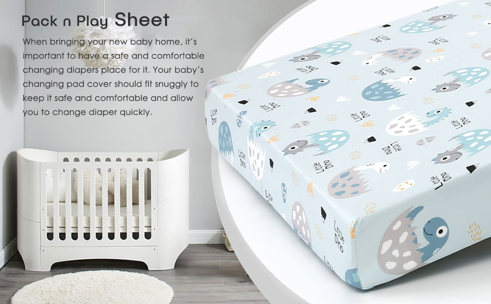 GRSSDER Stretchy Ultra Soft Jersey Knit Fitted Crib Sheets