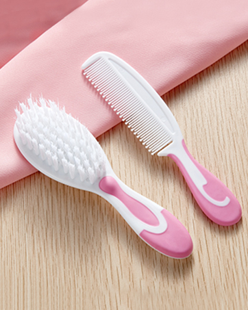Baby Hair Brush and Comb Sets, New Born Baby Hair Brushes, Perfect Baby Registry Gift for Newborns(P