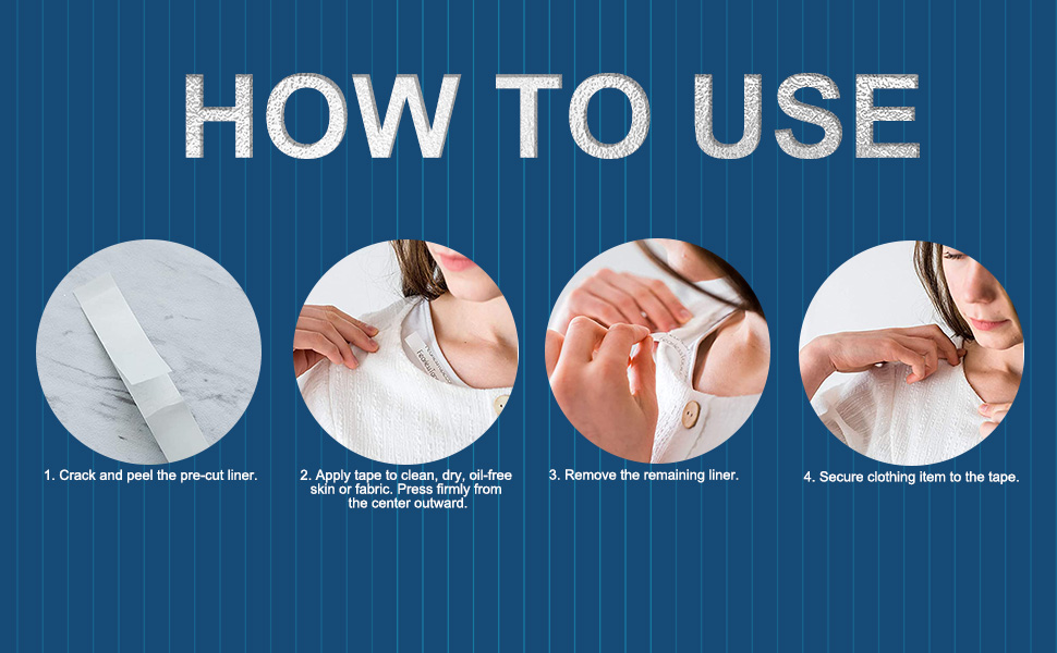 80 Strips Double Sided Tape for Clothes, Fashion Bra Tape