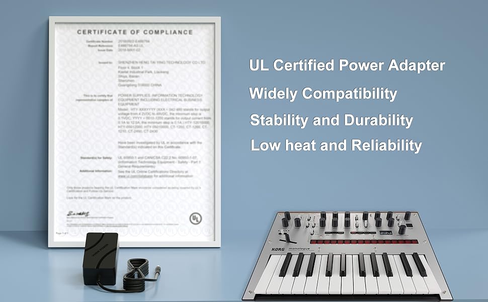 9V Power Supply for Volca Syth Bass, Beats Rhythm