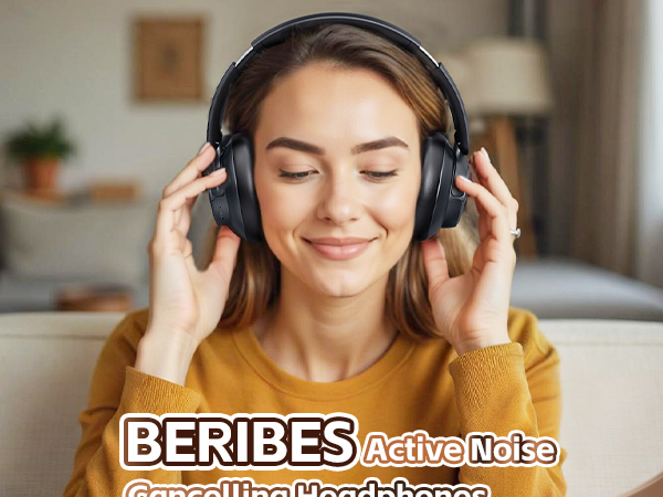 Noise Cancelling Headphones 0H Playtime Bluetooth Headphones Wireless Bluetooth with Mic
