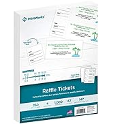 Amazon.com : PrintWorks Printable Raffle Tickets With Tear