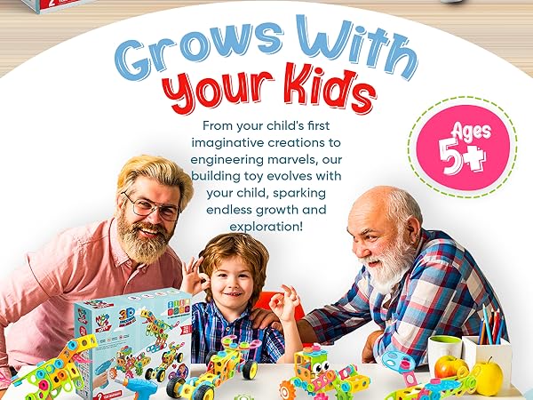building toys for boys 4-6, toys for 5+ year old girls, stem toys for 5 year old boys