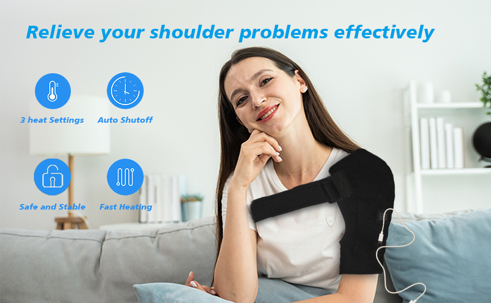 LXH Shoulder Heating Pads with USB for Shoulder Pain Relief