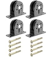 4 Pack Cable Pulley Wheel, Single Pulley Block, Heavy Duty Silent Lifting Pullys, Fixed Mute Bear...