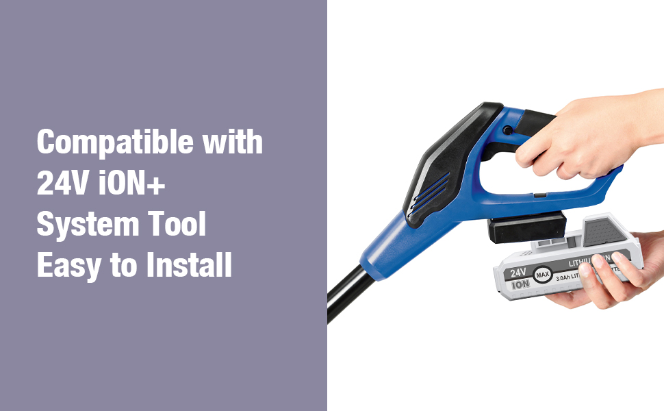 C D H 24V 3.0Ah Replacement Battery for Snow Joe+Sun Joe 24V Cordless