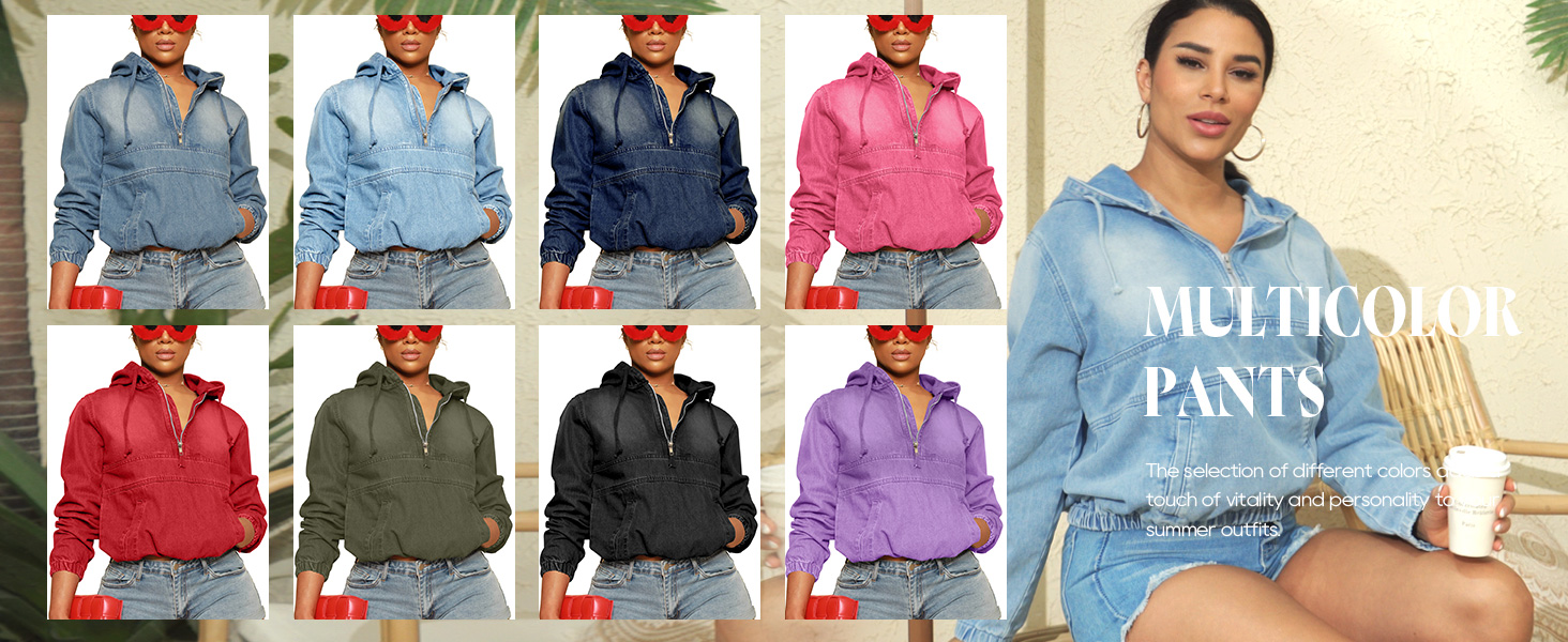 jean jacket with hoodie women